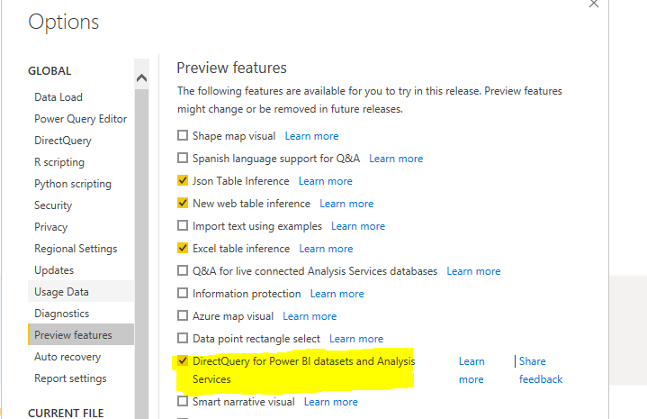 Direct Query for Power BI&nbsp;(Preview)