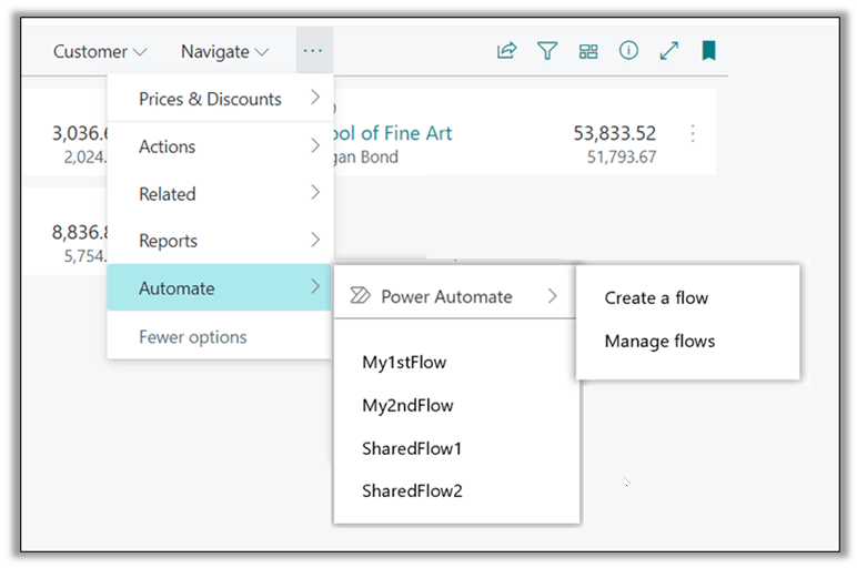 Dynamics 365 Business Central 2022 Wave 1 loves Power&nbsp;Automate